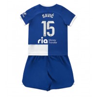 Camisa de Futebol Atletico Madrid Stefan Savic #15 Equipamento Secundário Infantil 2023-24 Manga Curta (+ Calças curtas)